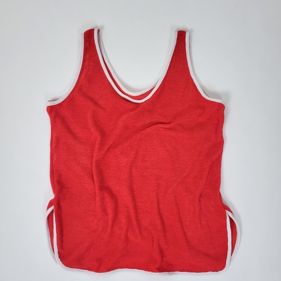 Vintage terry cloth tank top muscle shirt swimming uniform instructor towel - Picture 4 of 6